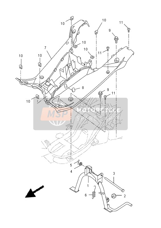 Yamaha NS50N 2013 In Piedi & Poggiapiedi per un 2013 Yamaha NS50N